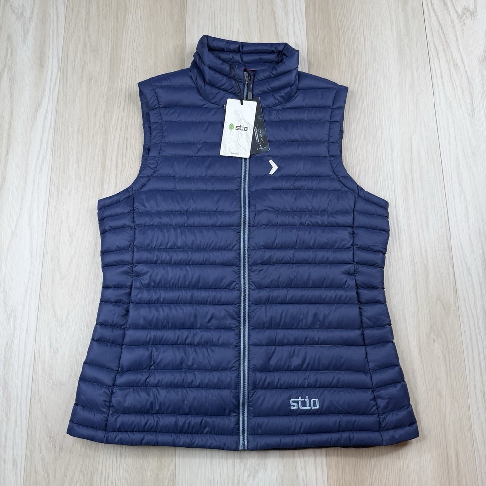 Stio Womens Pinion Down Full Zip Vest Mountain Shadow Pertex Size S Small NWT